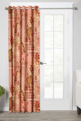 Coral PinkPolyester Digital Printed Curtains 1