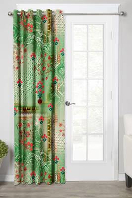 GreenPolyester Digital Printed Curtains 1
