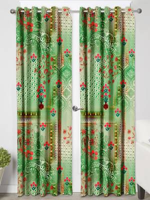 GreenPolyester Digital Printed Curtains 3