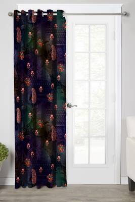 Dark Multi ColorPolyester Digital Printed Curtains 1