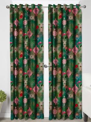 GreenPolyester Digital Printed Curtains 3