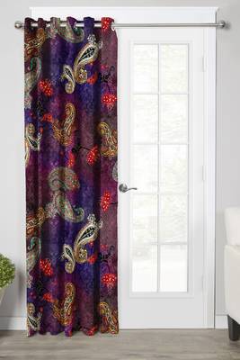 PurplePolyester Digital Printed Curtains 1