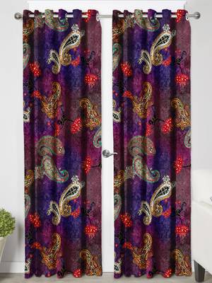 PurplePolyester Digital Printed Curtains 3