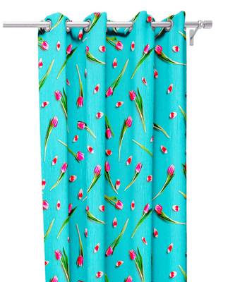 Blue Polyester Digital Printed Curtains 1