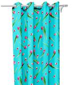 Blue Polyester Digital Printed Curtains