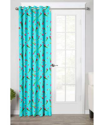 Blue Polyester Digital Printed Curtains 2