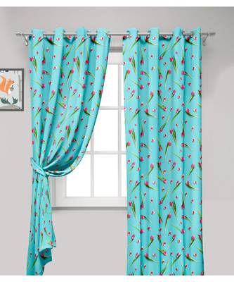 Blue Polyester Digital Printed Curtains 3