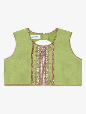 Saka Designs Neon Green And Magenta Lehenga Choli With Sequenced Work 2