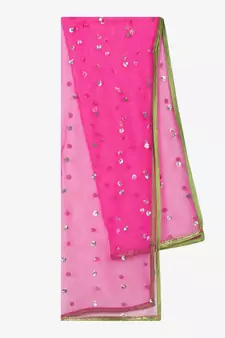 Saka Designs Neon Green And Magenta Lehenga Choli With Sequenced Work