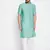 Green plain cotton men-kurtas