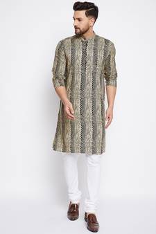 Multicolor plain pure viscose men-kurtas