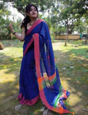 Khadi Cotton Handloom Mashal Buta 1