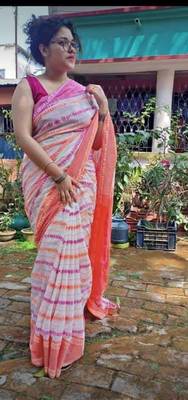 Beautiful Khadi Cotton Handloom Strip Aam Kolka 1