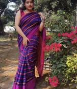 Beautiful Khadi Cotton Handloom Strip Aam Kolka