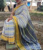 Beautiful Khadi Cotton Handloom Strip Aam Kolka