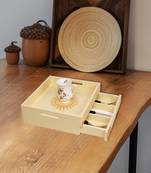 Lalhaveli Makeup Room Kitchen Decorative Wooden Serving Tray (13X11X4.5 Inch)