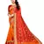 Women's Bandhani Chiffon Saree With Blouse Piece Orange & Maroon