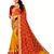 Women's Bandhani Chiffon Saree With Blouse Piece Yellow