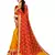 Women's Bandhani Chiffon Saree With Blouse Piece Yellow