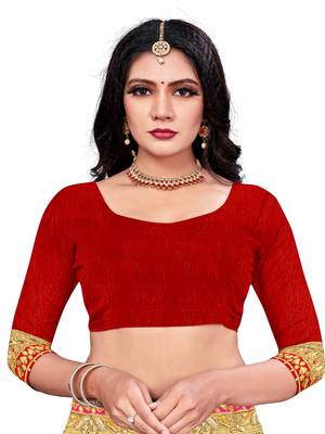 Women's Bandhani Chiffon Saree With Blouse Piece Yellow 5