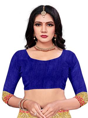 Women's Bandhani Chiffon Saree With Blouse Piece Blue 5