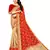 Women's Bandhani Chiffon Saree With Blouse Piece Beige