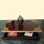 End Table Living Room Bedroom Decor Hand painted Brown Stand Study Table Stationery Books Holder 2 Drawer Puja Chowki