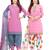 Synthetic Printed Unstitched Dress Material Combo