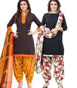 Synthetic Printed Unstitched Dress Material Combo