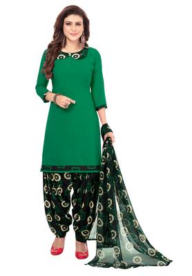 Synthetic Printed Unstitched Dress Material Combo 3