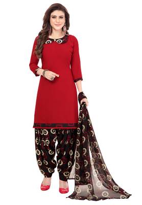 Synthetic Printed Unstitched Dress Material Combo 3