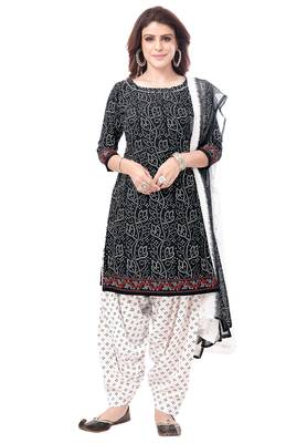 Synthetic Printed Unstitched Dress Material Combo 2