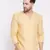 Yellow plain cotton men-kurtas