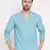 Blue plain cotton men-kurtas