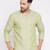 Green plain cotton men-kurtas