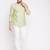 Green plain cotton men-kurtas