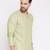 Green plain cotton men-kurtas