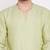 Green plain cotton men-kurtas