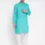 Green plain cotton men-kurtas