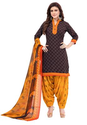 Pack of 3 Synthetic Printed Unstitched Dress Material Combo 2