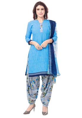Pack of 3 Synthetic Printed Unstitched Dress Material Combo 3