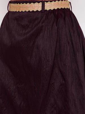 Embroidery Georgette Top And Skirt Set 4
