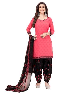 Pack of 3 Synthetic Printed Unstitched Dress Material Combo 2