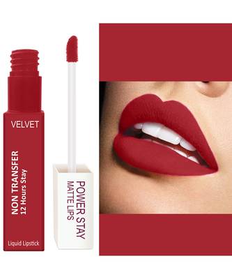 FORFOR Power Stay Long Last Matte Lipstick   Waterproof (12 hrs stay) Peppy Red 1