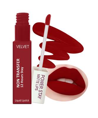 FORFOR Power Stay Long Last Matte Lipstick   Waterproof (12 hrs stay) Peppy Red 2