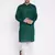 Green plain cotton men-kurtas