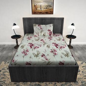 Lo Svago  cotton 120 TC Single bedsheet Maroon 1