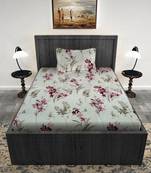 Lo Svago  cotton 120 TC Single bedsheet Maroon