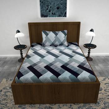 Lo Svago  cotton 120 TC Single bedsheet Grey 1