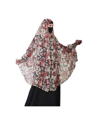 Chiffon Multicolor Printed Khimar 4